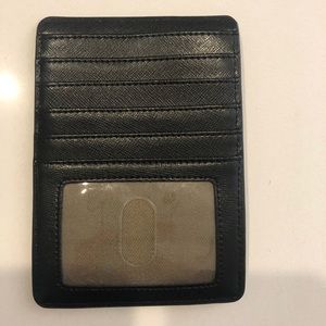 Black Neiman Marcus Brand Pleather Wallet